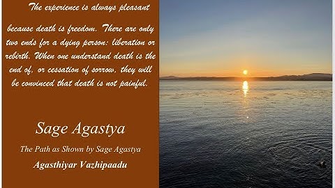 Suicide? Please listen to what Sage Agastya says..