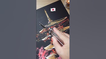 🇯🇵Fuji Scratch Reveal: What’s Hidden?🌸 #japan #painting #art