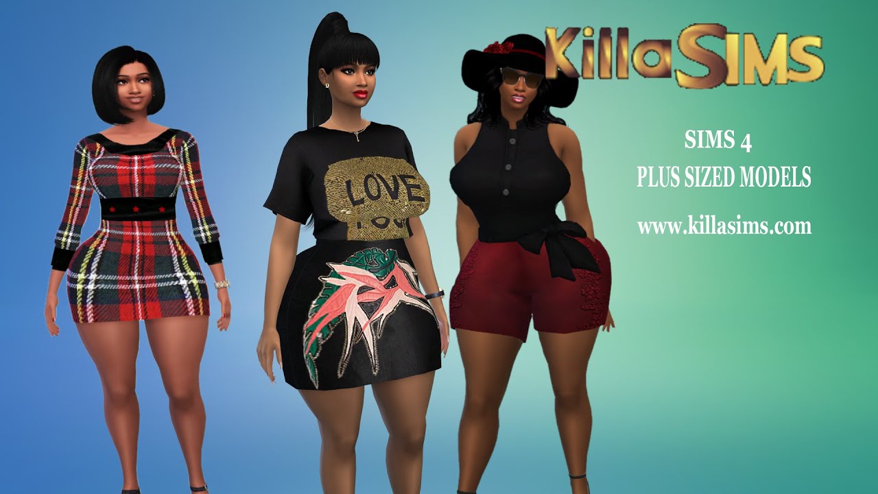 Plus Size Sims 4 Cc Introducing The Plus Sized Sims 4 Models - YouTube