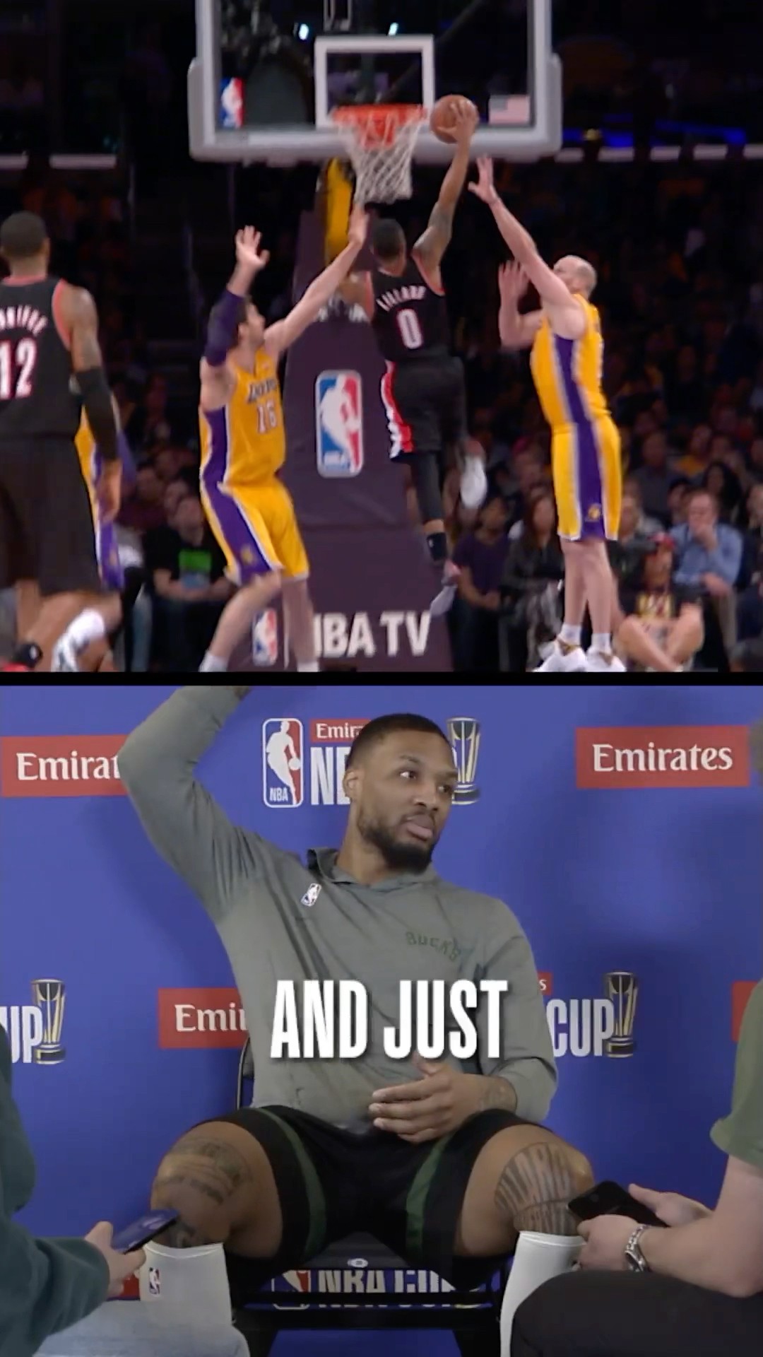 Chris Staples asked Damian Lillard to talk about his favorite dunk from over his career! ?|#Shorts