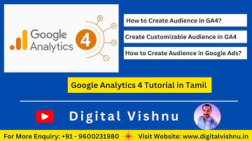 Google Analytics 4 Tutorial in Tamil GA4  - How to Create Audiences in Google Analytics 4 GA4