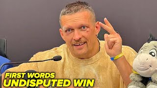 HAPPY Oleksandr Usyk FIRST WORDS on undisputed win over Tyson Fury!