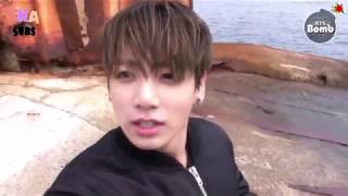 [RUS] 150515 [РУС САБ] [BANGTAN BOMB] Jung Kook s self-cam with seagull in the sea (Jacket Shooting)