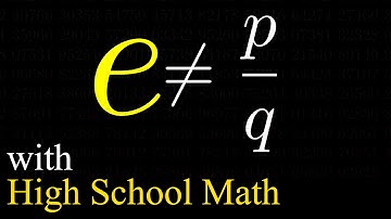 Prove e is Irrational with High School Math