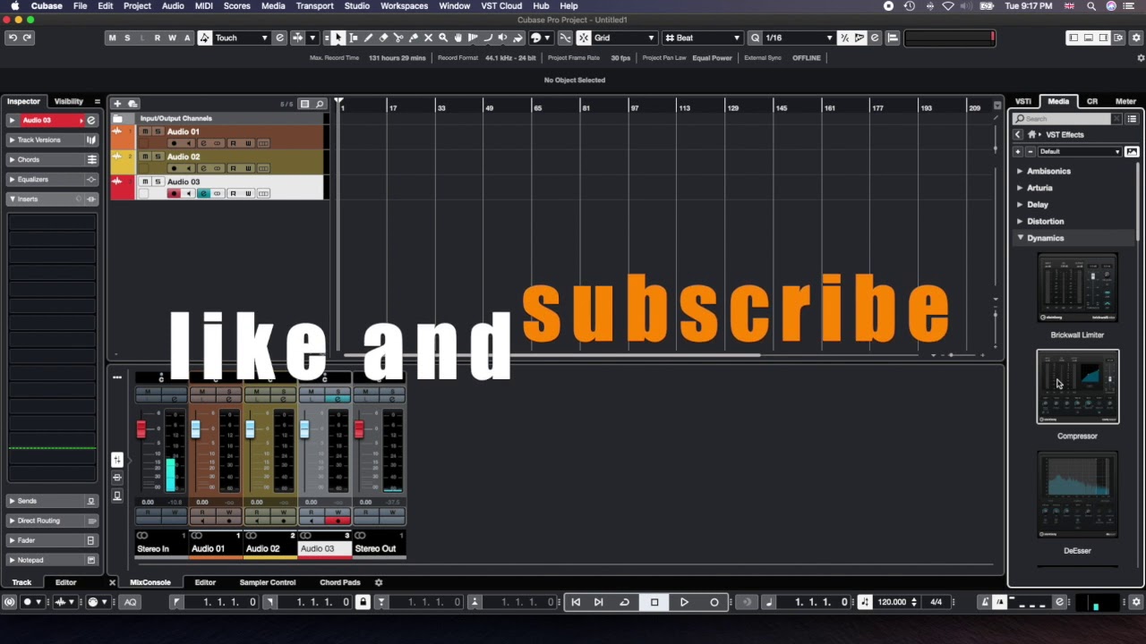 Insert Effects Quick tip for loading an insert effect in Cubase 10.5. - YouTube