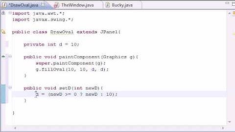 Intermediate Java Tutorial   110   Drawing an Oval with Slider
