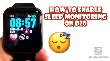 HOW TO ENABLE SLEEP MONITORING ON D20 SMARTWATCH | TUTORIAL | ENGLISH