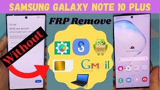 Samsung Note 10 plus FRP Bypass Android 10 Without Pc/Quick Guide to Skip FRP ON