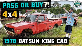 Pass or Buy?! GIVE AWAY TRUCK?? King Cab 4x4 Datsun!