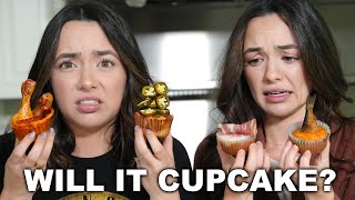 Will It Cupcake? CRAZY Food Taste Test  Merrell Twins