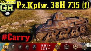 World of Tanks Pz.Kpfw. 38H 735 (f) Replay - 10 Kills 1.4K DMG(Patch 1.4.0)