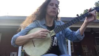 Video thumbnail of "Black as Night melody Clawhammer banjo"