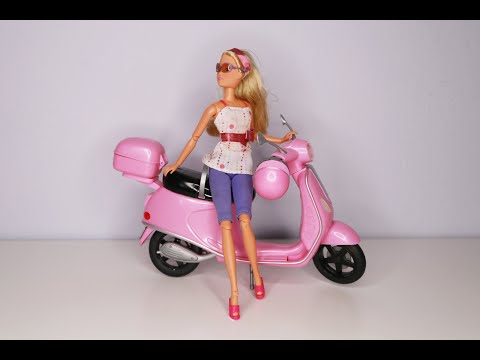 barbie volkswagen beetle cabriolet and scooter