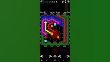 How To Solve Flow Free Hexes 9x9 Mania Level 38 Board Walk Through Solution Walkthrough