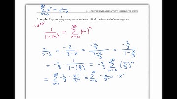 Representing Functions with Power Series