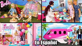 Aventuras con Bebes de Barbie y Ken  Campamento, Viaje en Avion, Cumpleaños