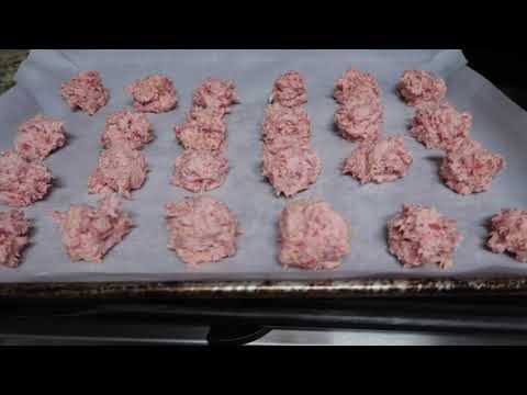 Making Cream Cheese Bisquick Sausage Balls
