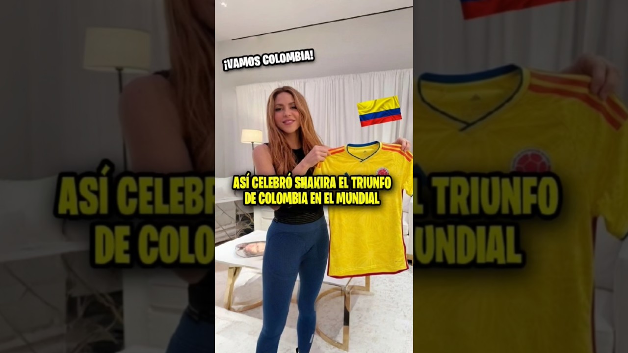 Shakira ăn mừng chiến thắng của Colombia và thông báo sự trở lại của một bài hát được yêu thích - YouTube