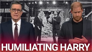 Prince Harry’s devastatingly embarrassing Trump jokes on Stephen Colbert roasted online