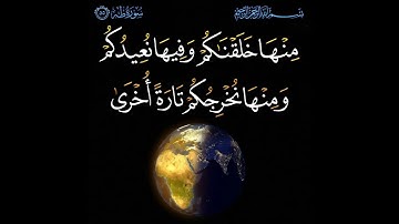 منها خلقناكم وفيها نعيدكم ومنها نخرجكم تارة أخرى- سورة طه  - ياسر مناع