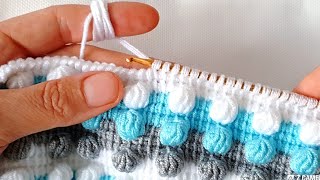 Hayırlı Kandiller Tunus Işi Baloncuk Battaniye Yelek Örgü Modeli