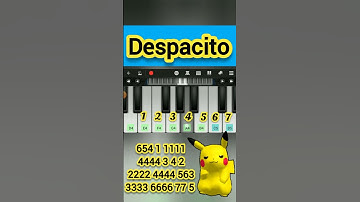 Despacito piano easy tutorial with numbers #shorts #youtubeshorts #piano