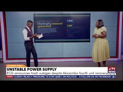 Unstable Power Supply: ECG announces fresh outages despite Akosombo fourth unit recovery | JN Today