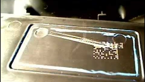 Worldwide Laser www.wlsc.com shows LP9000U laser marking plastic with 2D bar code and color contrast