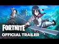 Fortnite  levi and mikasa with odm gear and thunder spears gameplay trailer