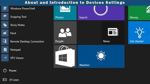 Lesson 4: About and Introduction to settings.