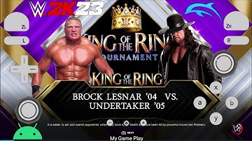 WWE 2K23 Wii Game Dolphin Emulator On Android Device | Brock Lesnar 