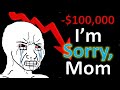 WallStreetBets guy GAMBLES his mom's life savings and gets REKT - Guh!