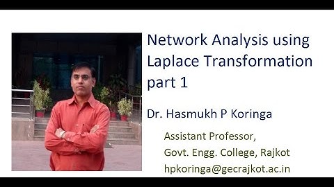 Network Analysis using Laplace Transformation part 1