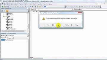 Excel VBA Tips n Tricks #10 How To Remove a Module in VBA Editor