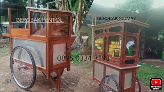 Gerobak Pentol Dorong vs GEROBAK SIOMAY Dorong. Kualitas Finishing Halus, Datang Ke Pabrik.