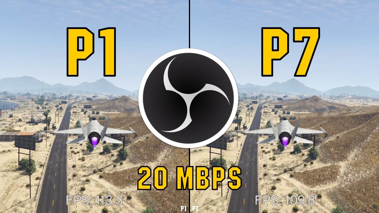 OBS Studio NVIDIA NVENC P1 vs P7 Quality Comparison at 20Mbps - YouTube