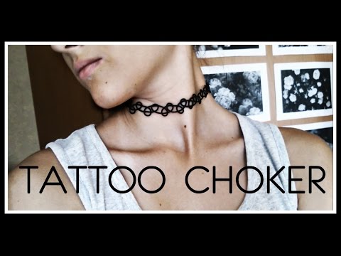 TATTOO CHOKER/ DIY/ Как сделать tattoo choker/ тату чокер