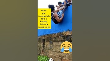 Server Crash 💥 Backup Success ✅ #shorts #short