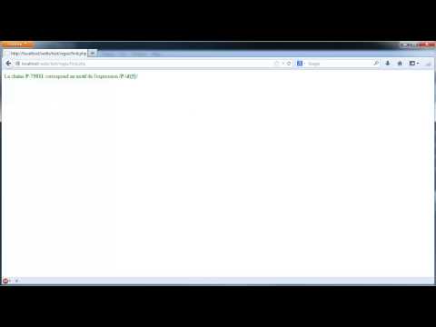 Formation PHP 5.4 : Expressions régulières - Valider un texte avec la fonction preg_match (18/52)