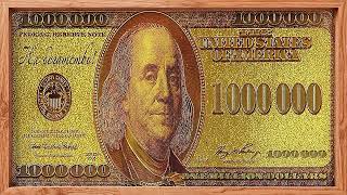 $1,000,000 Gold Banknote Wall Art | Luxury Money Decor 4K