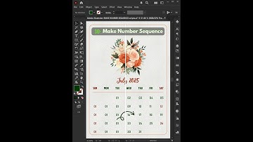 Make Number Sequence | Calendar Numbering | Scripts | Adobe illustrator | Tips and Tricks