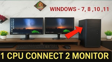 How to Connect 2 Monitors to 1 CPU | Ek CPU Me 2 Monitor Kaise Connect Kare | Computer New Tricks |