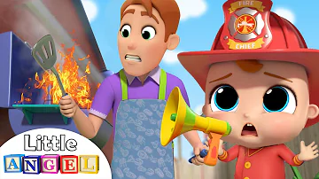 I Want To Be A Fireman | Family Rescue Team | Little Angel Kids Songs & Nursery Rhymes