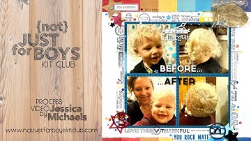 Use a Large Photo on Your Scrapbook Page with  {Not} Just for Boys Kit Club Rad Limitless Kit