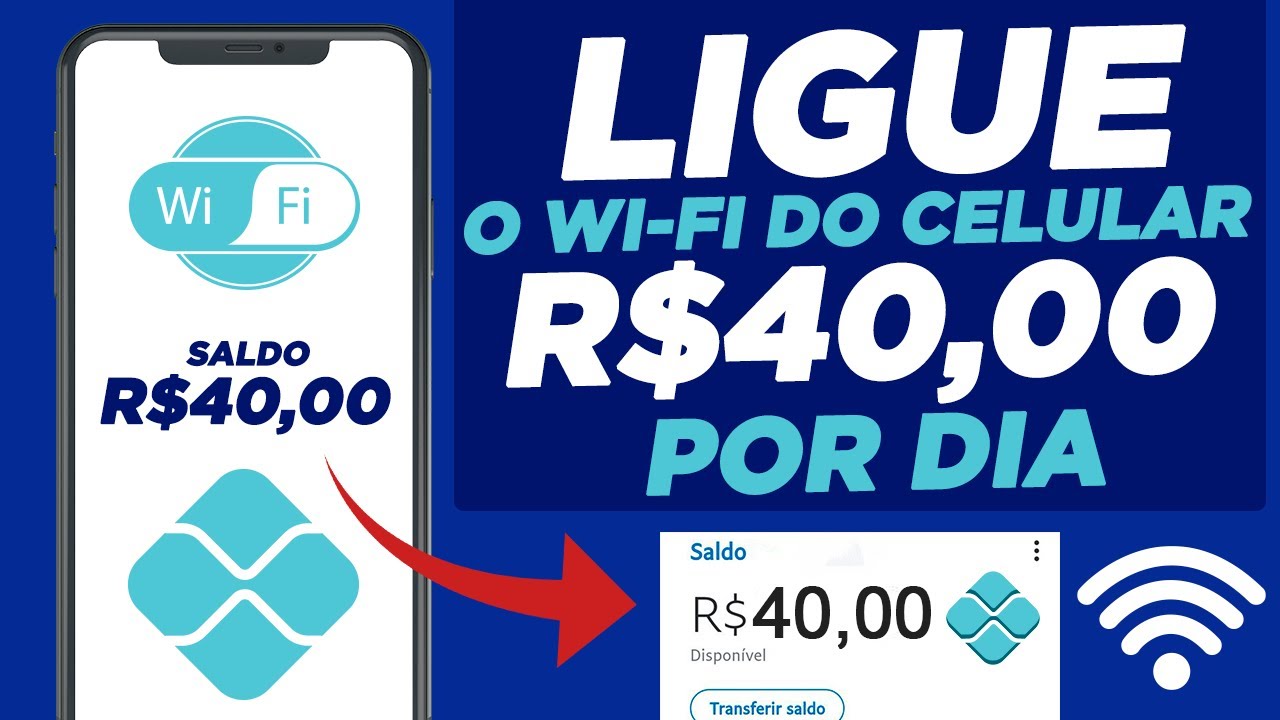 🤑Ganhe R$ 40,00 Todo Dia – Ligue o Wi-Fi do Celular (Como ganhar dinheiro online)
