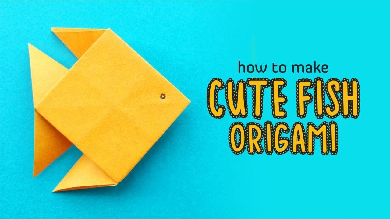  CARA MEMBUAT ORIGAMI IKAN  IMUT BANGET CUTE FISH 