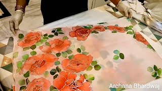 how to steam silk painting at home | Silk steaming  #silkpainting #textiletechniques #silkscarves