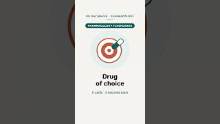 Pharmacology Flashcards: Drug of Choice #USMLE #Shorts