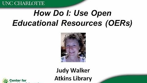 Using Open Educational Resources - OERs  (4/16/2016)