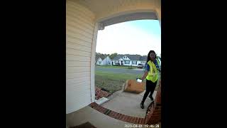 Amazon driver throws package